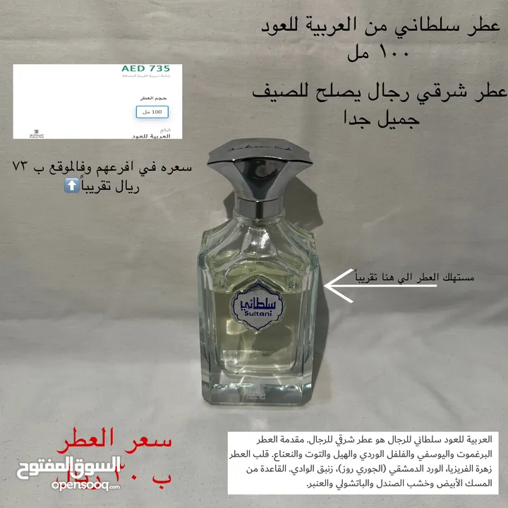 عطور مستعمله للبيع ( أصليه 100٪؜ )