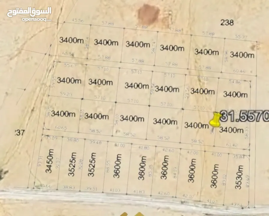 مشروع اراضي استثمارية مميزة شارع المطار بريك لقطة  شوارع منفذة من المالك مباشرة