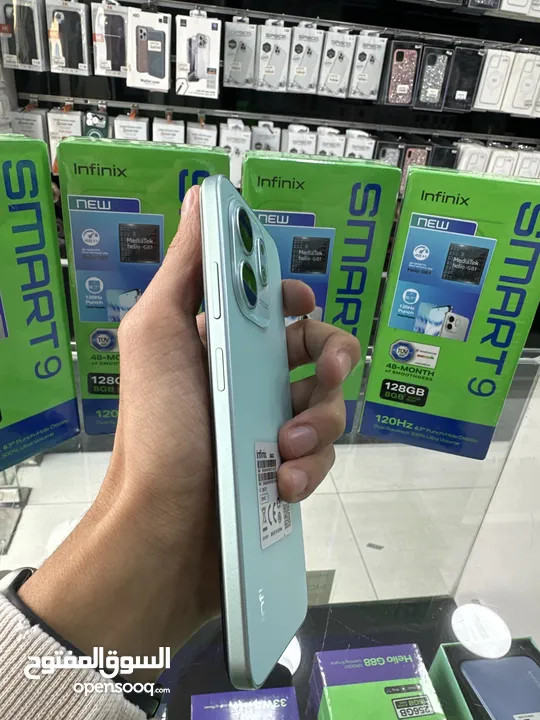 Infinix smart 9 (128GB / 4 RAM) انفنكس سمارت 9  128 GB  / 4+4 GB RAM كفالة الوكيل سنة