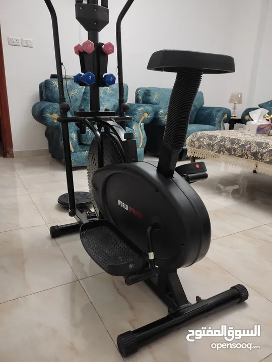 جهاز كروس وبسكليت رياضي من شركة World Fitness