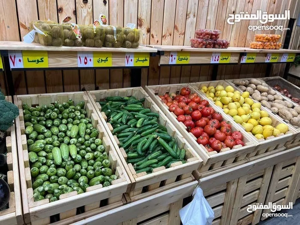 ديكور محل خضار مجهز بالكامل للبيع