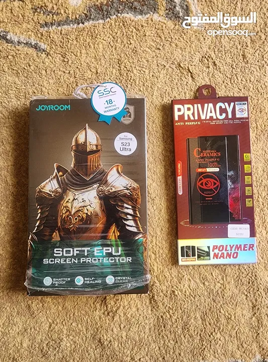 لزقة سامسونج s22 Ultra  / s23 Ultra/ s24 Ultra  من نوع JOYROOM العادية + لزقة Privacy ...