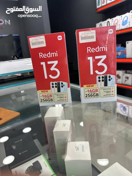 REDMI 13 8ram /256 g  ردمي 13 8را م /256 جيجا جديد  مسكر كفاله الوكيل الرسمي 12 شهر