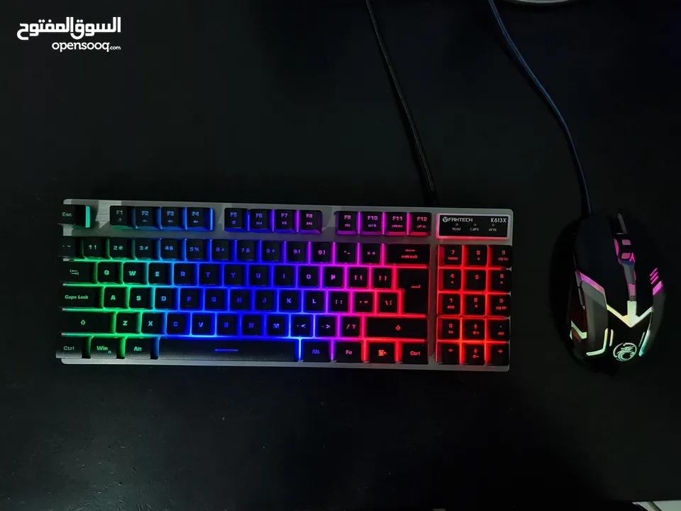 كيبورد Fantech K613X Fighter X + ماوس V6 Gaming