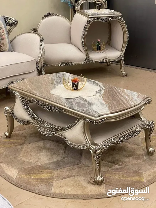 طقم كنب دمياطي  خشب زان قماش سليفا تحريف يدوي اعلى جودة من المصنع لبيتك
