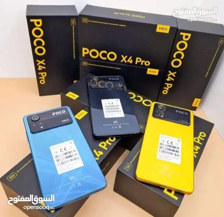 مستعمل ايام poco X4pro 5G رام 13 جيجا 256 أغراضة والكرتونه الأصلية مكفول متوفر توصيل