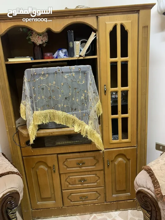 طقم كنب عشر مقاعد ثقيل مع معرض تلفزيون مع طاولات