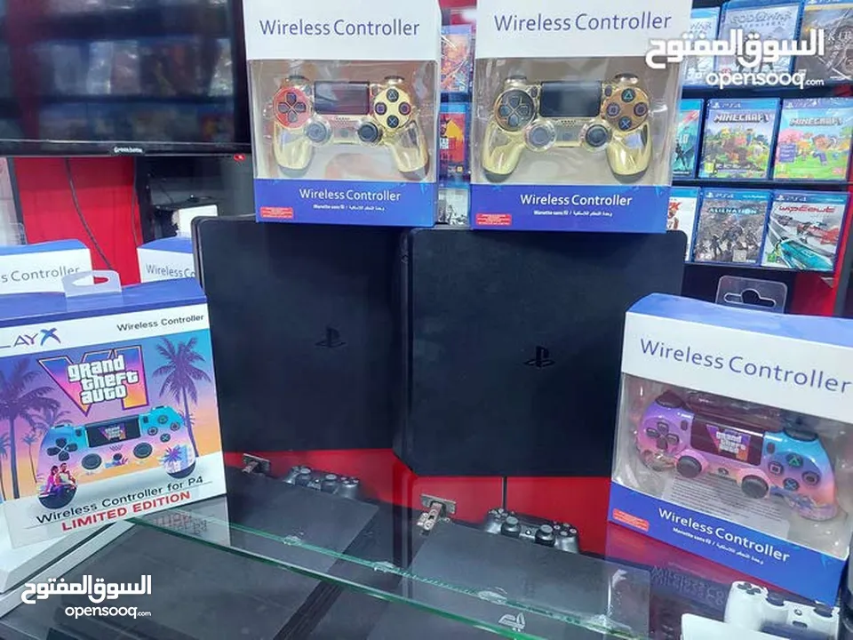 أجهزه بلايستيشن فور سلم مستخدم 500 قيقا  للبيع