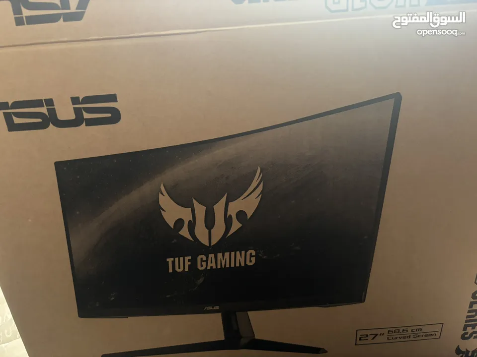 شاشة اسوس tuf Gaming VG1B series 27 in  165hr الشاشه ما استعملتها بكرتونتها للبيع بسبب السفر