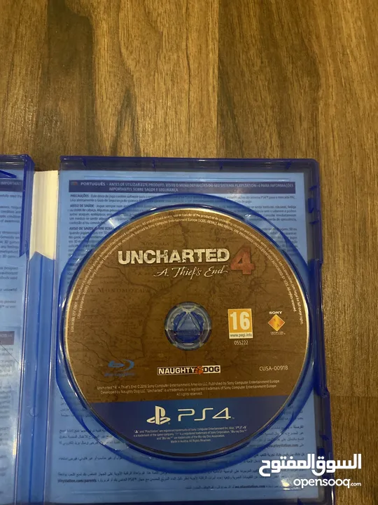 سيدي uncharted 4 مستعمل بحالة الجديد