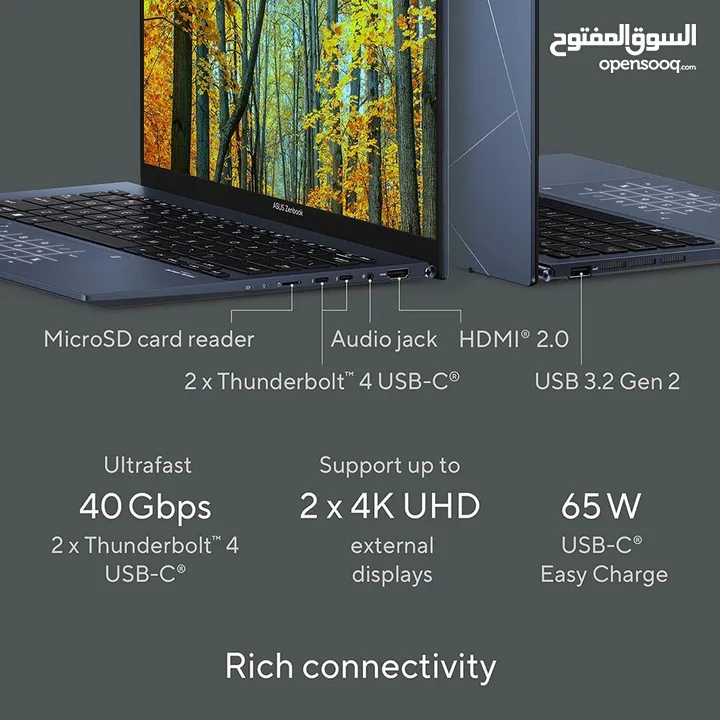 لابتوب اسوس شاشة لمس زينبوك14انج كور اي 5 جيل 13   laptop ASUS ZENBOOK oled 14.5"