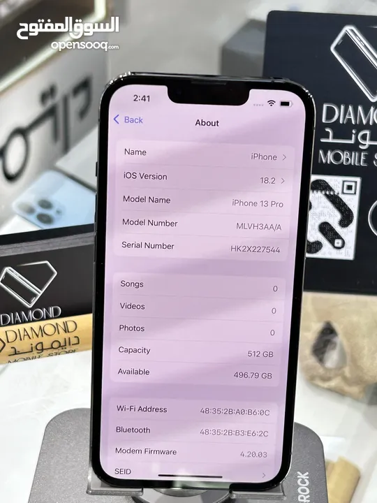 متجر دايموند موبايل  iPhone 13 Pro  مستخدم بحالة الجديد