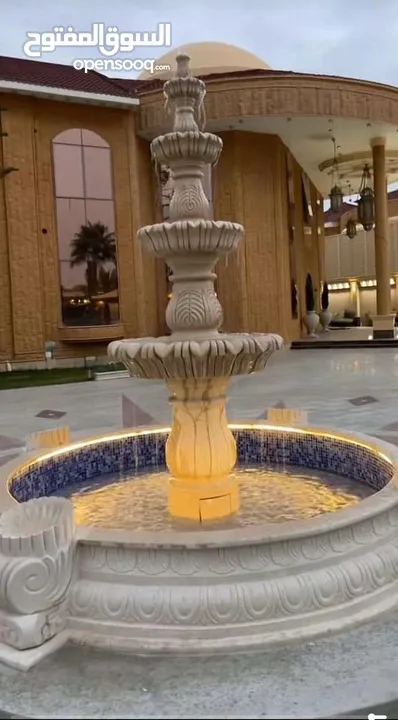 ديكورات حجر نوافير شلالات مغاسل فير بليس باربكيو ديكورات شبابيك ومداخل دربزينات ومشربيات اعمده
