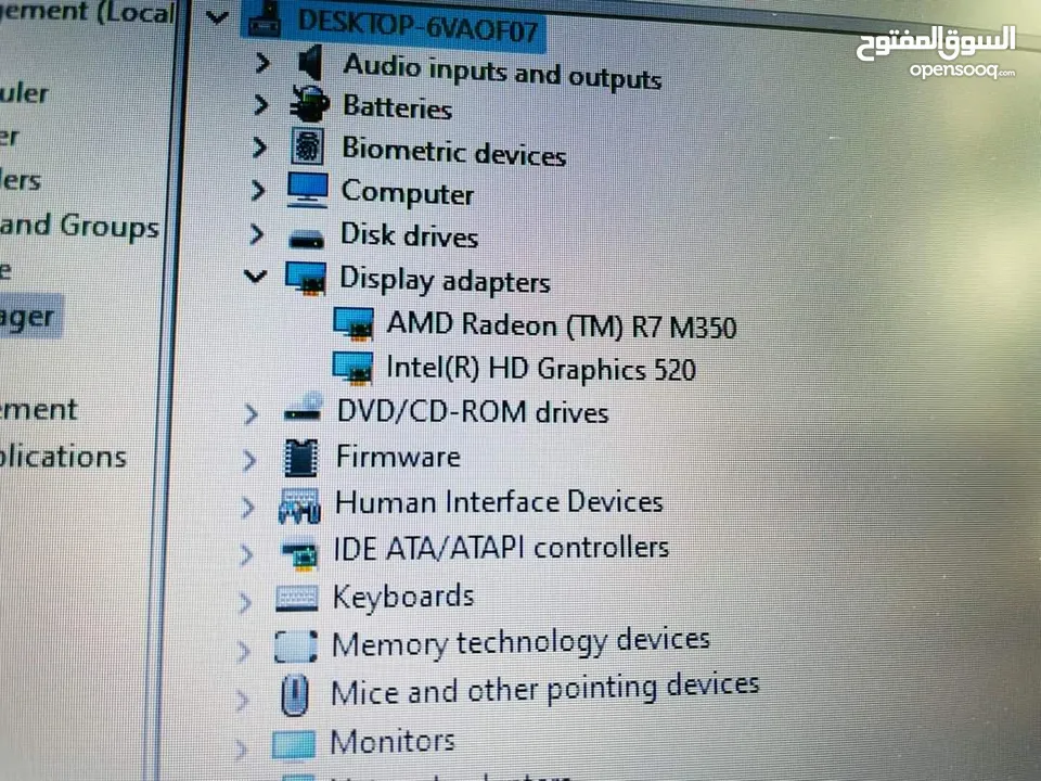 HP CORI5 الجيل السادس بكرت شاشة. RAM 8 GIGA NVME VGA AMD 2 GIGA