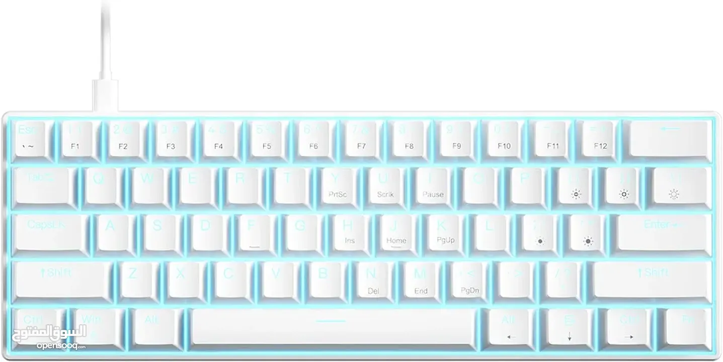 rk royal kludge mechanical keyboard White and blue