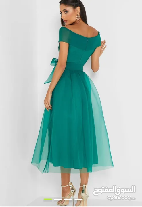 Ella limited edition  off shoulder, sweetheart dress فستان سهرة أخضر