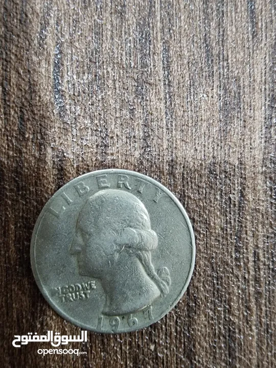ربع دولار امركي قديم عام 1967
