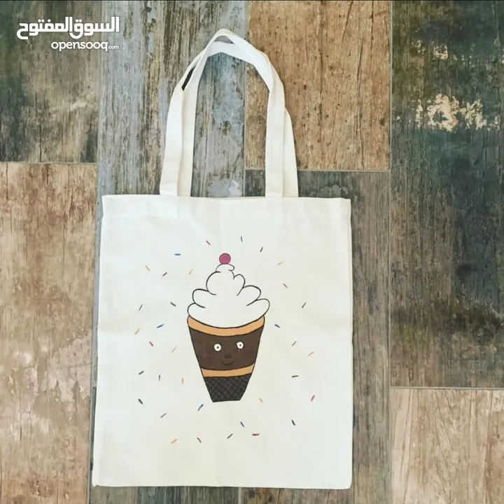 شنط يد قماشية متنوعة tote bag