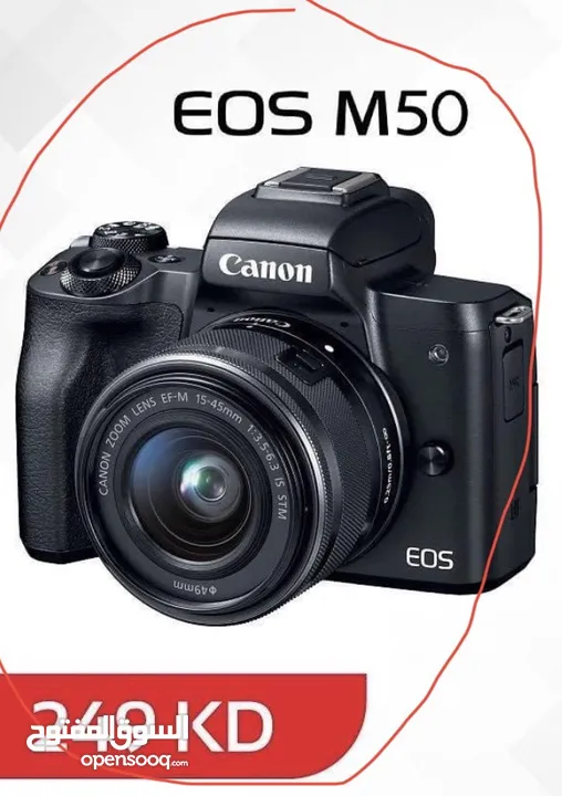 Canon Mirrorless Camera EOS M50 touch screen. (clean condition)