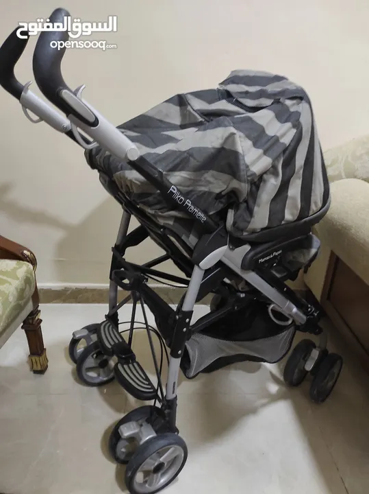 used car seat and stroller