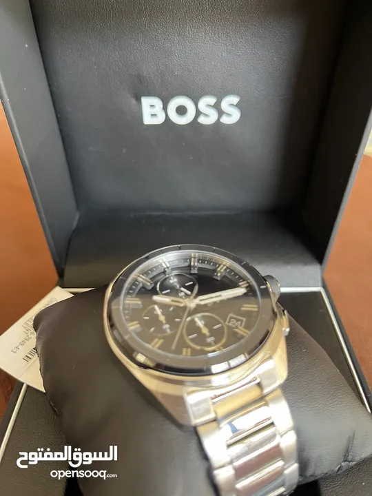 ساعة هيوجو بوس أصلية 100% جديدة بورقتها بنصف السعر