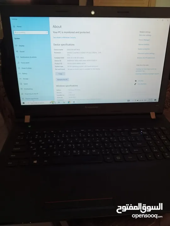 للبيع لابتوب Lenovo بحالة ممتازة – مواصفات ممتازة وسعر مناسب! المواصفات :