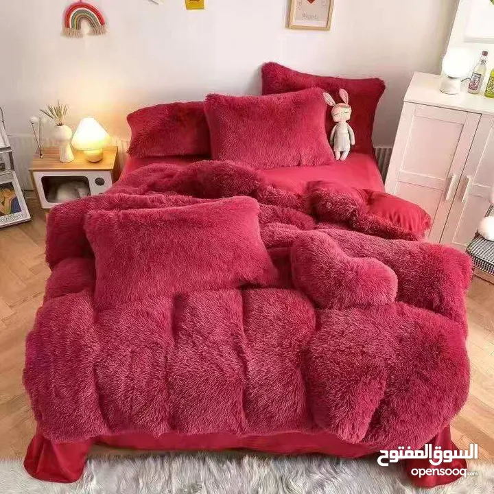 شرشف تخت مجوّز فرو – نعومة وفخامة بدفء ولا أروع! الشتاء عالابواب ولازمنا ألوان حلوة ودافئة