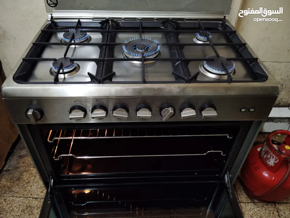 bompani full gas cooker 5 burner 90cm