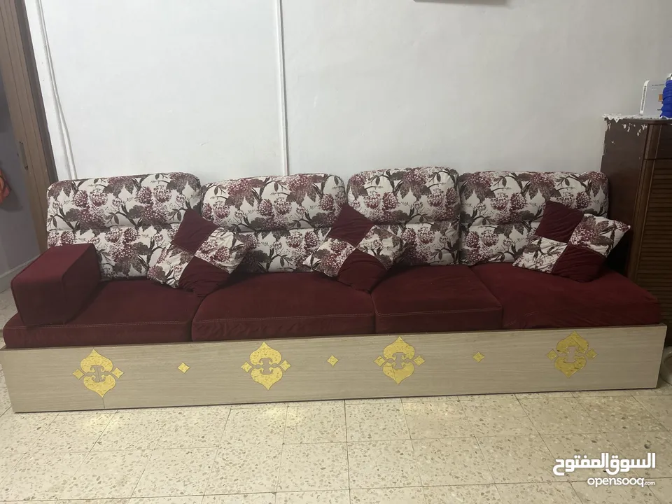 طقم جلوس 12 مقعد الجميع صناديق تخزين مع ديكور شاشة حائط