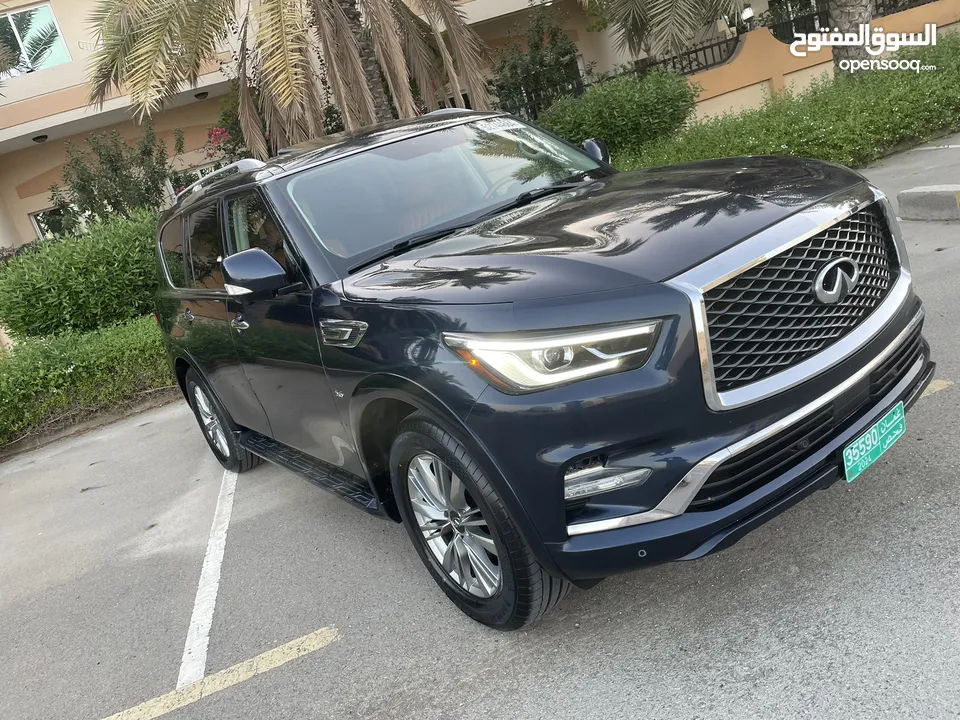 إنفنتيQX80 شاصي وايرباجات الوكالة فورويل فل اوبشن فل سيرفس الشكل الجديد موديل 2018