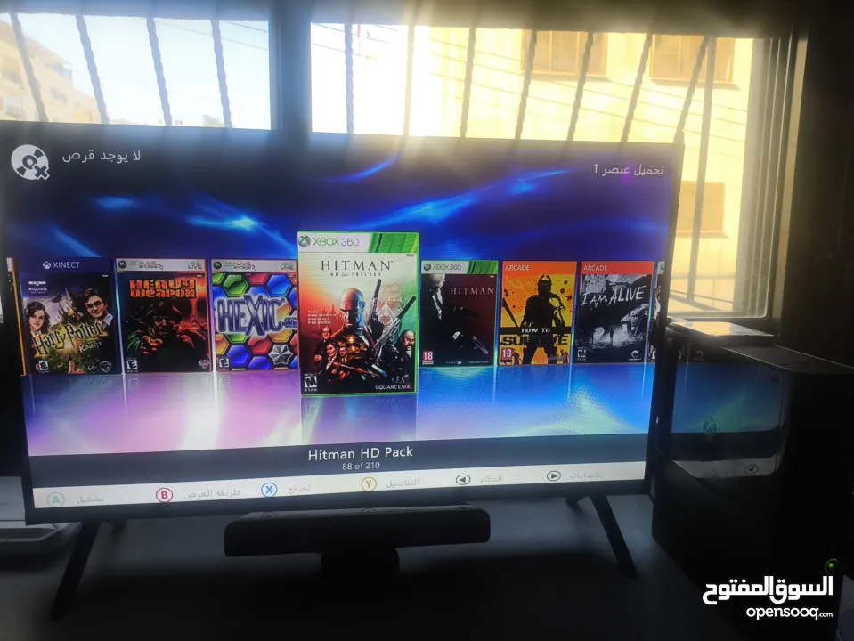 xbox360 مجدد مهكر مع ايد و250 لعبة من افضل الالعاب وكونيكت السعر 550 شيكل غير قابل للتنزيل