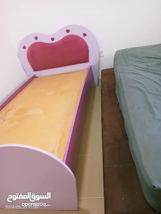 beautiful bed with mattress for girls