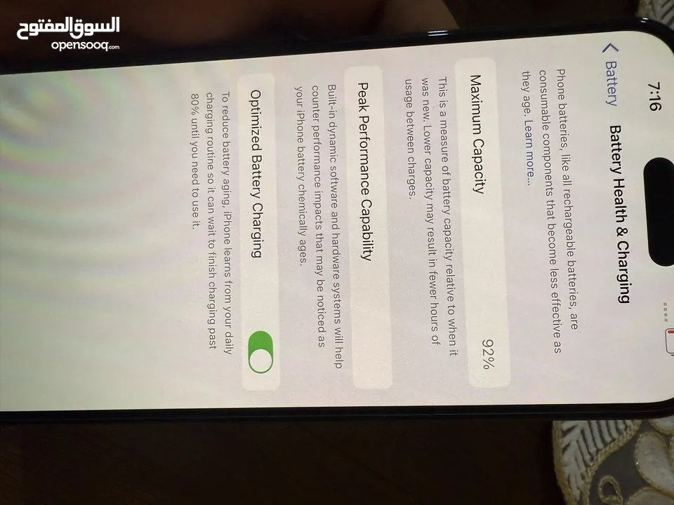 Iphone 14 pro max battery 92