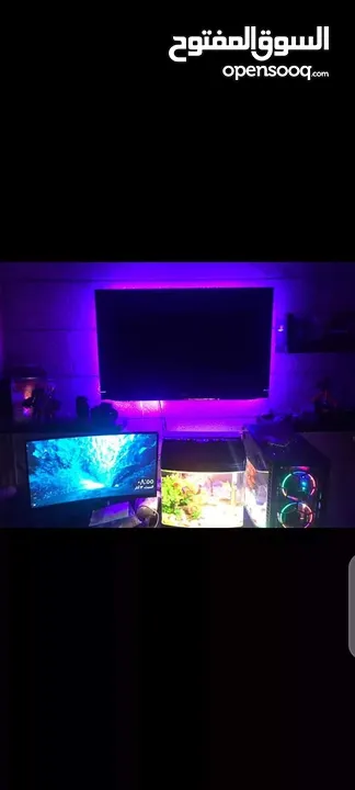 حبل اناره و ديكور مع ريموت و محول ودبل فيس لاصق LED light RGB ضوء ليد اضائه زينه حفلات  عيد ميلاد