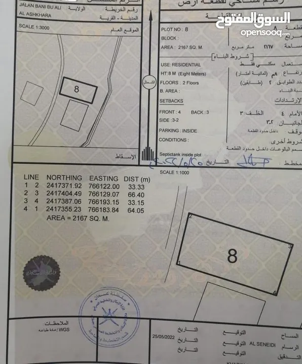 على البحر مباشر اجمل اراضي السلطنة