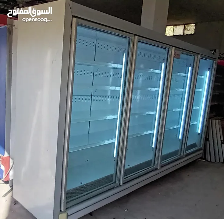 ثلاجات دلي عابدين زجاج مستقيم  وزجاج محني +ثلاجات عرض مفتوح ومغلق