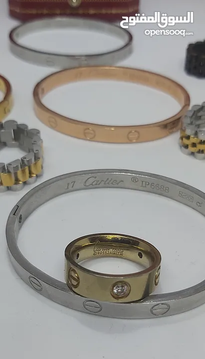 اكسسوارات اوروبيه فاخره أساور كارتير Cartier وخواتم جديد غير مستعمل ..