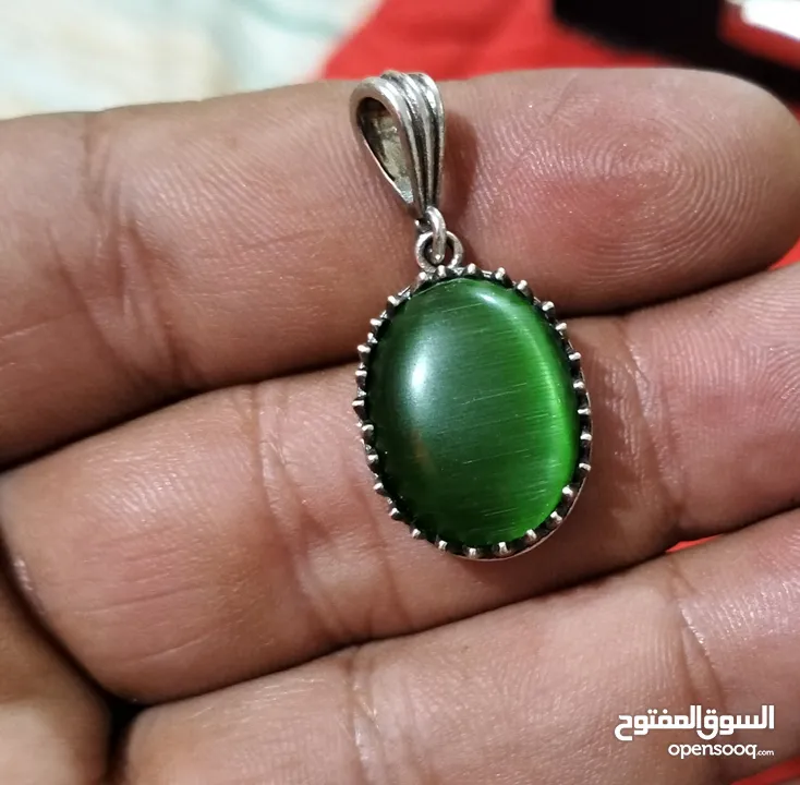تعليقات فضه بحجر طبيعي