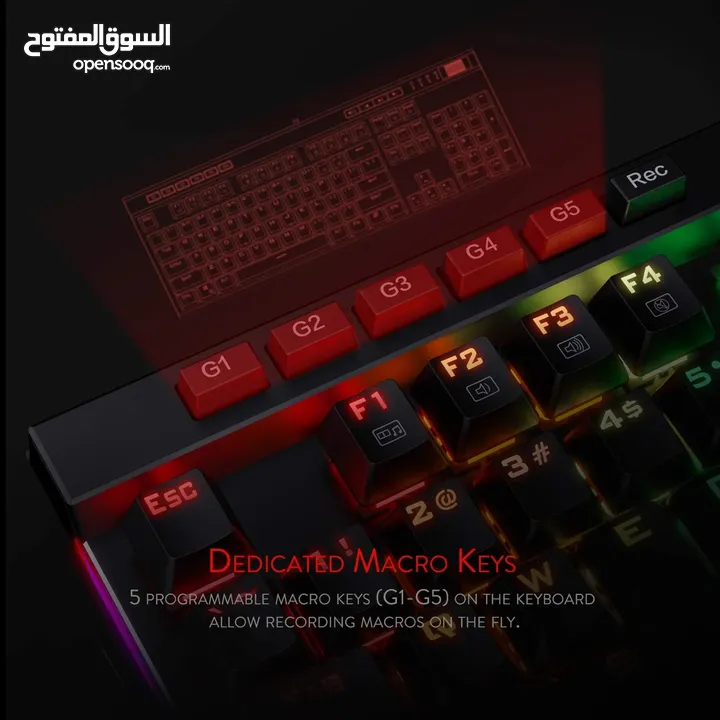 Redragon K580 VATA RGB LED Backlit Mechanical Gaming Keyboard