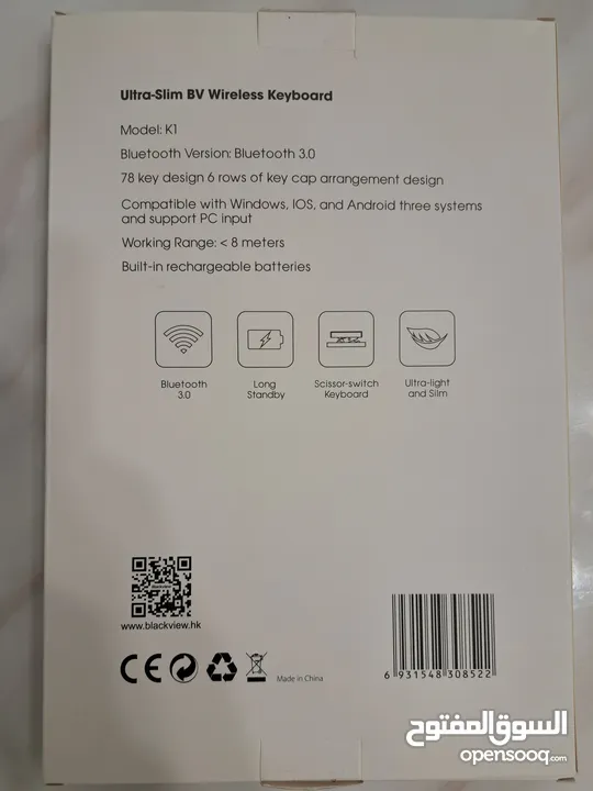 Blackview wireless Keyboard For Tab and phone  لوحة مفاتيح لاسلكية بلاك فيو جديدة
