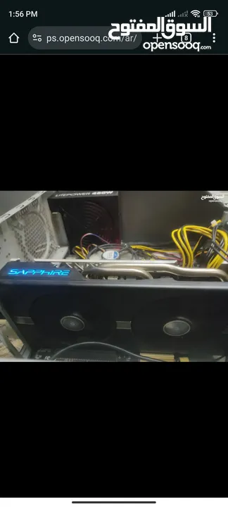 للبيع كرت شاشة Sapphire RX 580 4GB شامل التوصيل +في مجال بلسعر