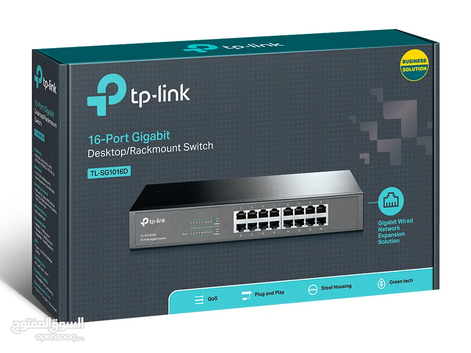 موزع شبكة انترنت 16 مدخل   TP-link Internet Switch 16x RJ45 Ports  TL-SG1016D 1000/MBps