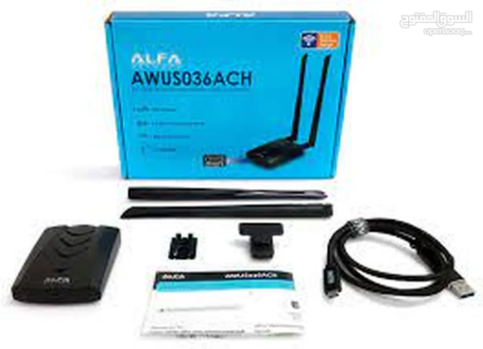 Alfa Wifi Adapter AWUS036ACH v.2 dual-band 2.4GHz/5GHz adapter (monitor mode, packet injection)