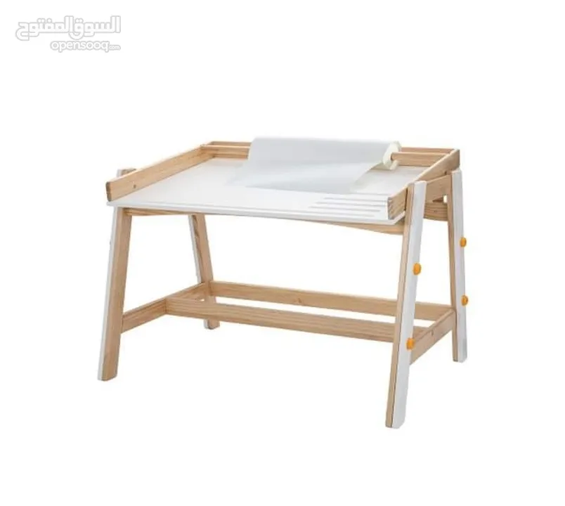 طاولة خشبية قابلة لتعديل الارتفاع للأطفال من ليفارنو ليفينج ألمانية الصنع