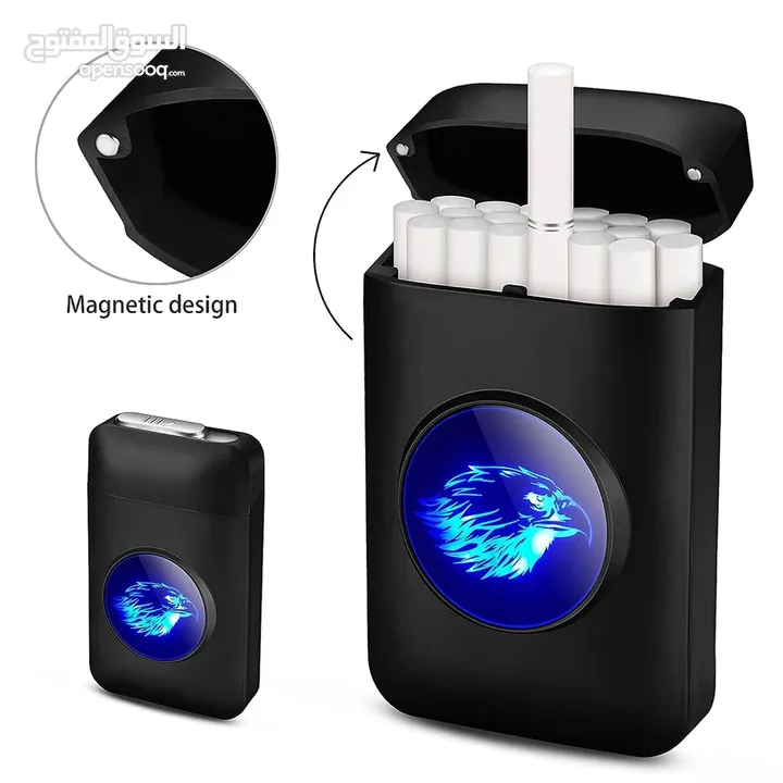 available cigarette box with built in lighter