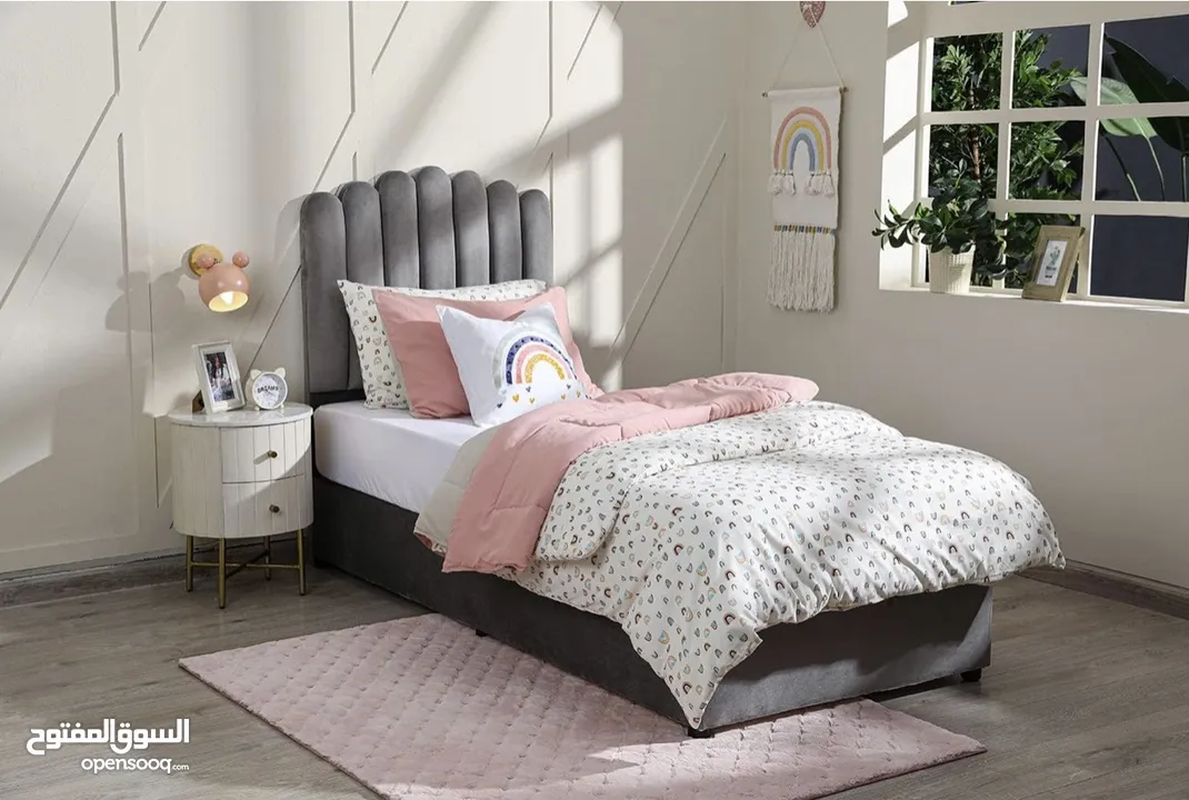 Special Offer!!! New Design Bed 90x190, 1Side table with Free Mattress