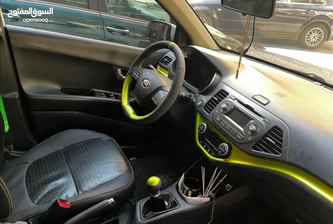 كيا مورننغ 2016 ترخيص 2015 جير عادي فتحه سقف اصليه GT laine