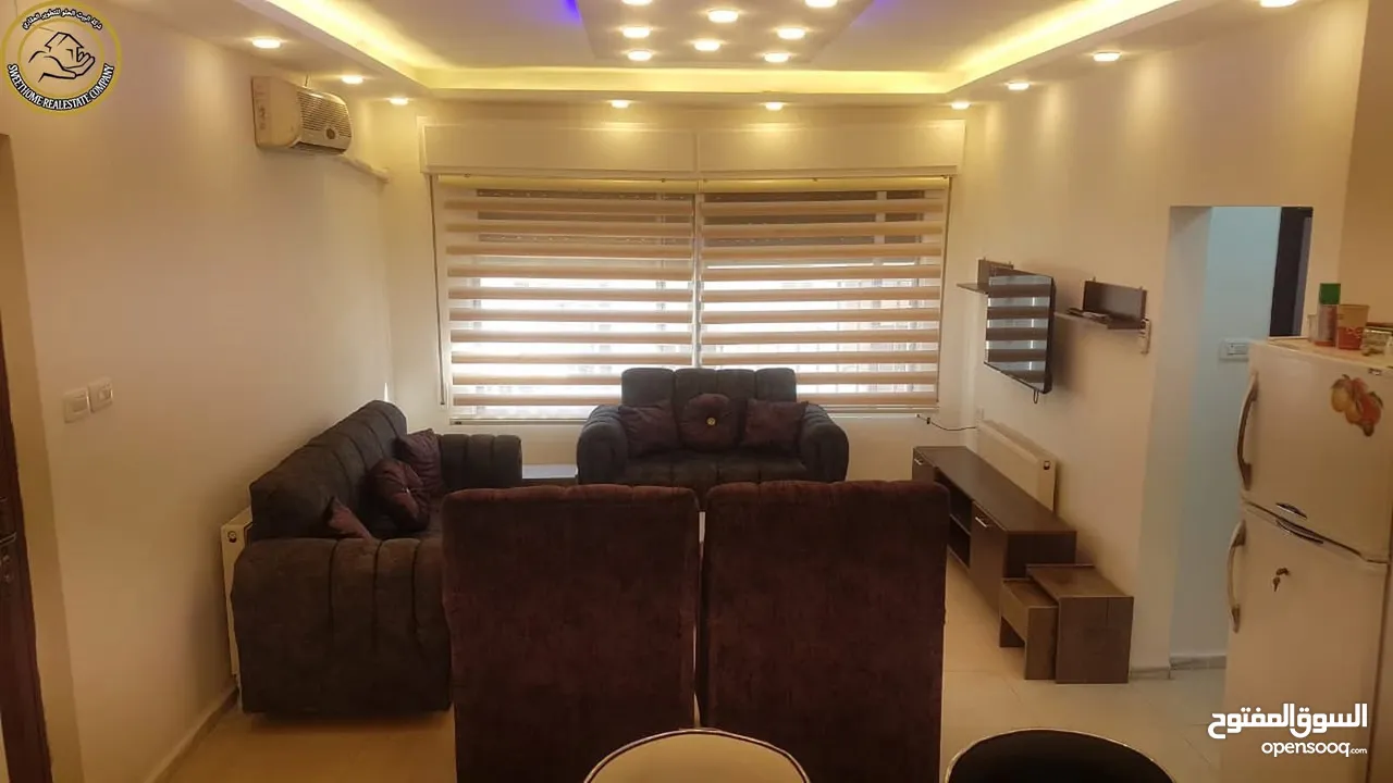 شقة مفروشة مميزة للبيع في السابع قرب جمعية خليل الرحمن طابق ثاني 93م تشطيب سوبر ديلوكس