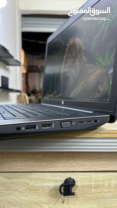 لابتوب الوحش HP ZBOOK ، شاشة عملاقة 17.3، كارت شاشة خارجي للإلعاب ، كور i7 ، رام 8 كيكا ، SSD 256