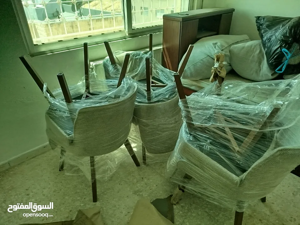 طاولة سفرة قزاز 6 مقاعد